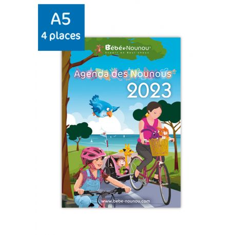 Agenda des Nounous 2023 petit format (4 enfants)
