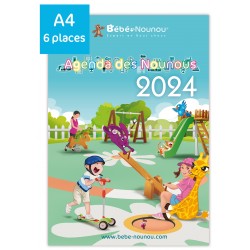 Agenda des Nounous 2024 grand format (6 enfants)