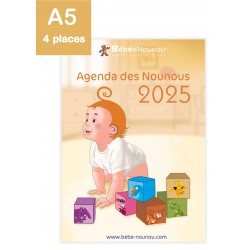 Agenda des Nounous 2025 petit format (4 enfants)